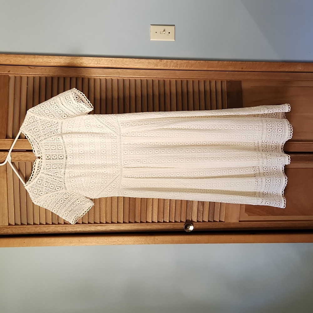 Boden white lace dress